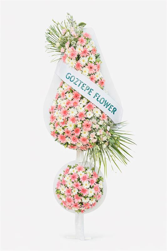 Pembe Zarafet İkili Düğün Çelengi