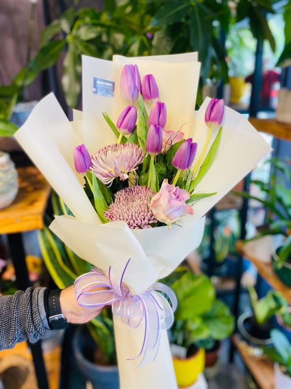 Mor Mutluluk – Doğum Günü Buketi