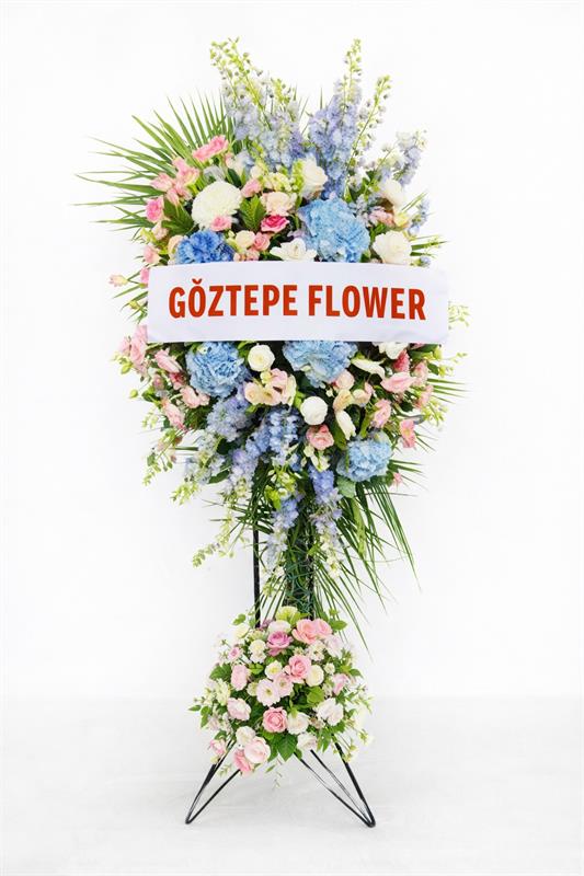 Mavi & Pembe Dokunuşlu Düğün Ferforje Aranjmanı