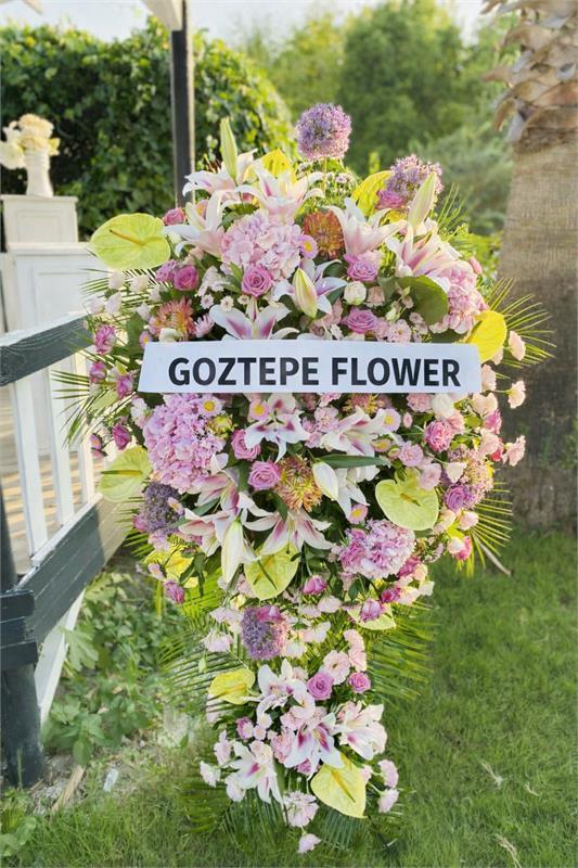 Pembe Lilyum & Gül Ağırlıklı Zarif Ferforje Aranjman